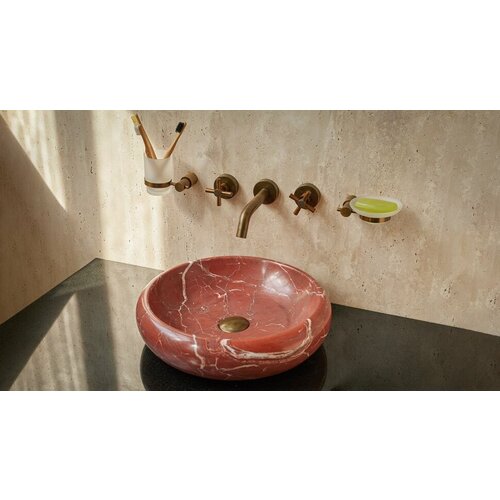 Мраморная раковина для ванной Sheerdecor Ronda 003041111 из красного натурального камня