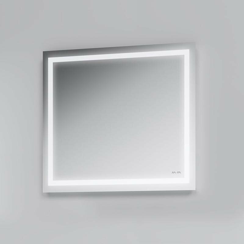 Зеркало для ванной на стену AM.PM Gem M91AMOX0801WG с LED-подсветкой по периметру, 80 см