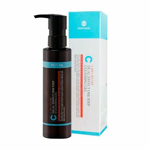 Одношаговый очищающий гель для лица 2 в 1 150 мл PETITRA LIPO JEUNE DUAL EFFECT ONE STEP CLEANSING GEL 150 мл