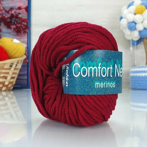 Пряжа Comfort New (Bertagna Filati), вишня - 2316, 70% меринос, 30% акрил, 2 мотка, 50 г, 65 м.