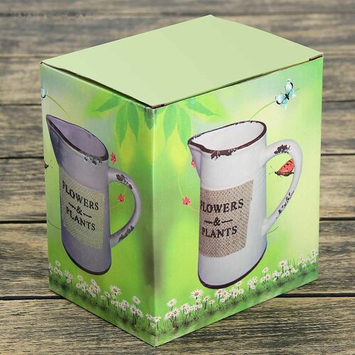 Кашпо Оливер серое 7х13х14см 1011₽