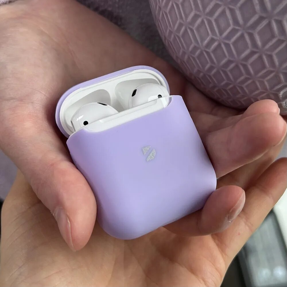 Чехол Deppa для футляра наушников Apple AirPods, силикон, красный - фото №1