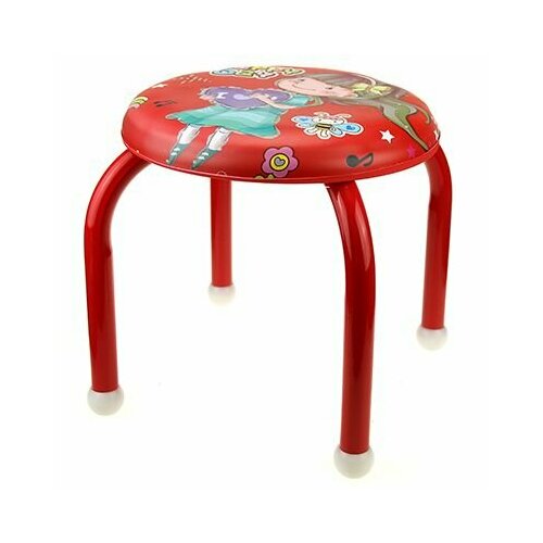 Табурет Детский металлический каркас окрашенный красный мягкое сиденье с пищалкой д26см h25см 1294₽