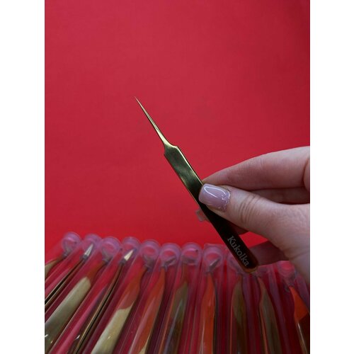 Пинцет прямой для наращивания ресниц, Kukolka by Lina