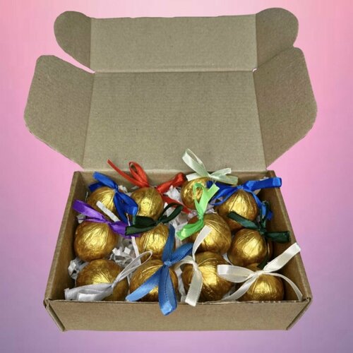 Подарочный набор Орешки с предсказаниями ( цвет золотой, 10 штук )