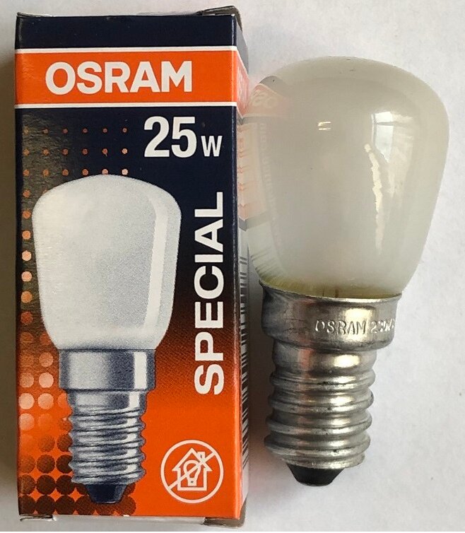 Лампа накаливания для холодильника Osram T26/57 25 Вт E14