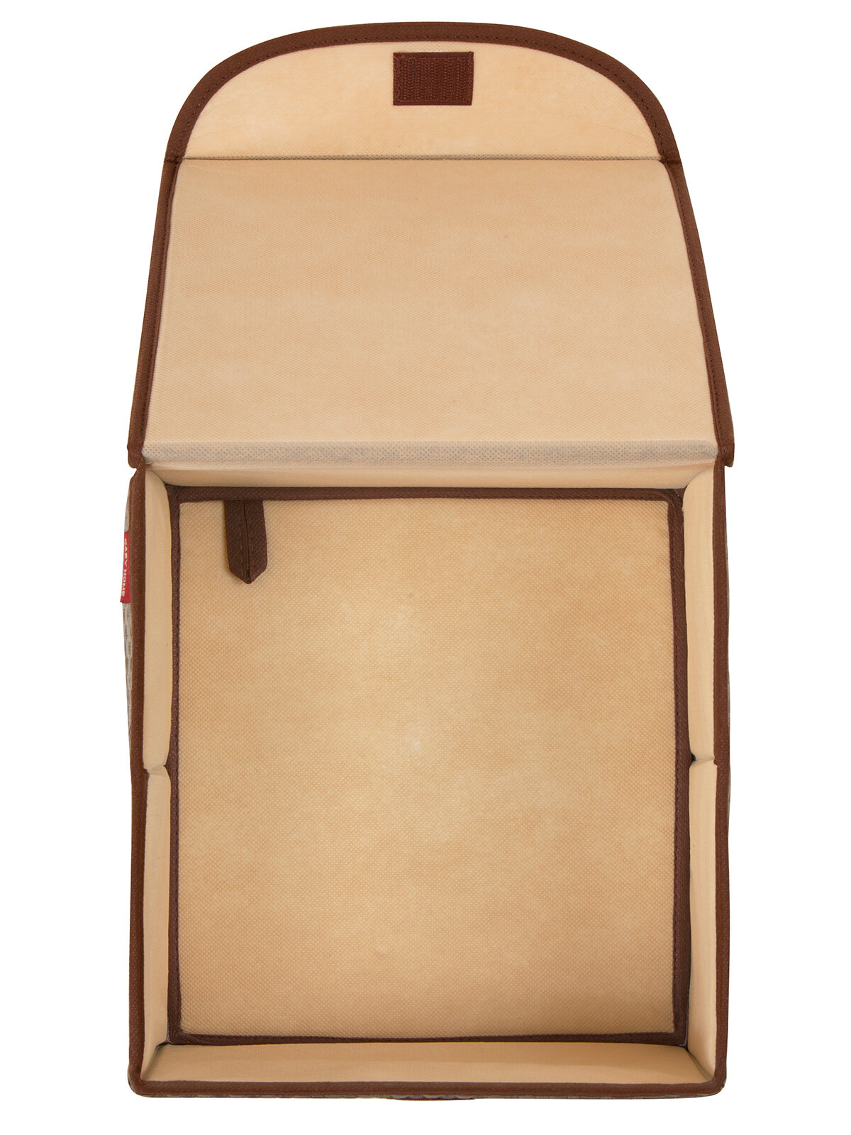 Коробка для хранения с крышкой Casy Home 25x27x20 см, цвет бежевый - фото №17