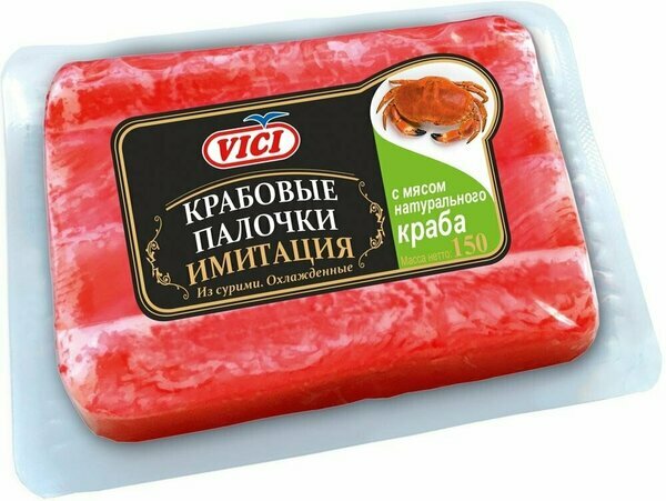 Крабовые палочки Vici с мясом натурального краба охлажденные