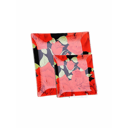 Набор тарелок 7 шт Аркофам, стеклянные, квадратные