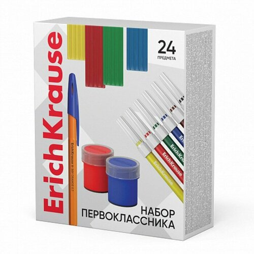 Набор первоклассника , 24 предмета erichkrause тетрадь классика с линовкой 46467 46471 46473 46475 46477 косая линейка 12 л 1 шт желтый