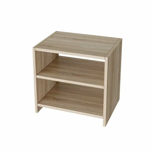 Тумба прикроватная Basic, с полками, открытая, деревянная, в спальню, дуб сонома 43х33х41 см
