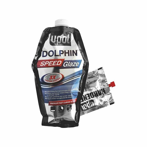 U-POL BAGDOLSG/1 Dolphin Speed Glaze Шпатлевка автомобильная быстросохнущая самовыравнивающаяся, пакет 440 мл.