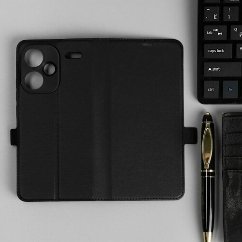 Чехол BoraSCO Book Case для Xiaomi Redmi Note 13 Pro+, черный чехол накладка krutoff soft case жизнь грустная для xiaomi redmi note 12 pro 4g черный