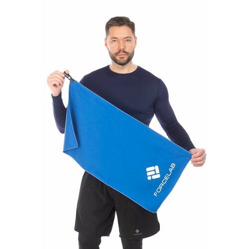 Полотенце FORCELAB маленькое спортивное быстросохнущее мягкое из микрофибры для бассейна тренировок фитнеса спорта для рук размер 40х80 синее 610₽