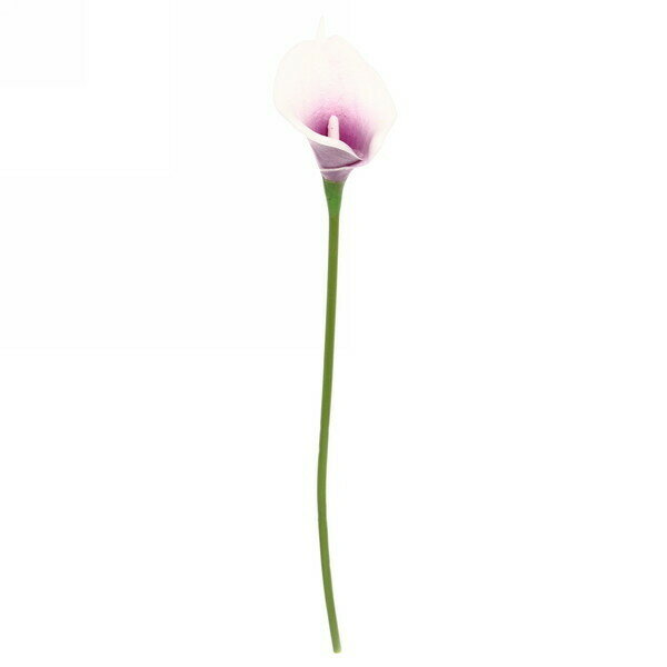 Цветок искусственный 33см Каллы бело-сиреневый