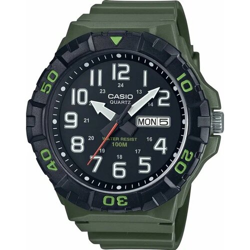 Наручные часы CASIO Collection MRW-210H-3A, зеленый, серебряный