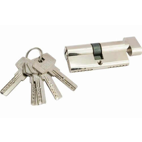 Цилиндр замка DORF ключ/барашек, компьютерный, 5 ключей, никель 3535 00-00005744