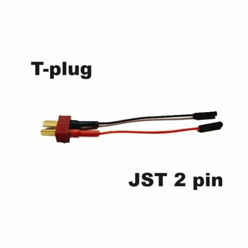 Адаптер переходник T-plug на JST 2pin RE JR Servo (папа / мама) N14 разъем TTL 2 Pin, JST PH-2 2-Pin штекер силовой провод Т Динс красный коннектор запчасти аккумулятор р/у батарея Connector original amass 10 pairs xt30 xt30u xt60 xt90 mr30 xt60h bullet connector plug male female for rc fpv lipo battery rc quadcopter