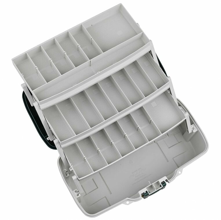 Ящик рыболовный Plano 3 Tray Tackle Box 6203-06 для приманок, 3-уровневый, 2 боковых отсека на крышке