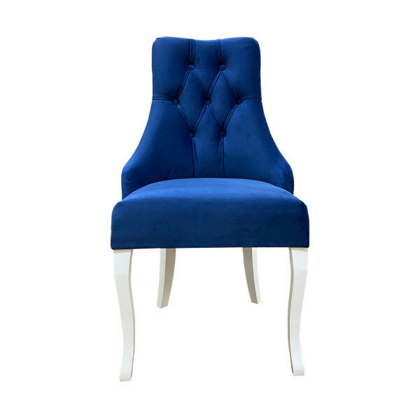 фото Стул GRUPPO 396 дадо, текстиль цвет синий, опора цвет белый