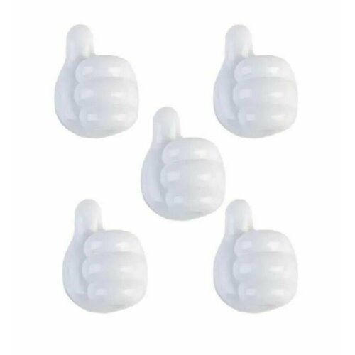 Резиновый держатель в форме руки, самоклеящийся мини-крючок 5 штук