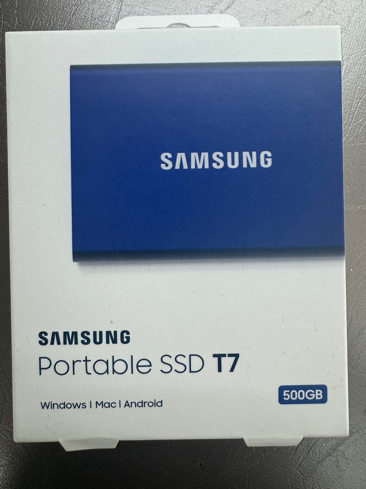 500 ГБ Внешний SSD Samsung T7, USB 3.2 Gen 2 Type-C, синий