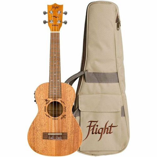 Укулеле концерт FLIGHT DUC323 EQ MAH укулеле flight duc323 eq mahogany