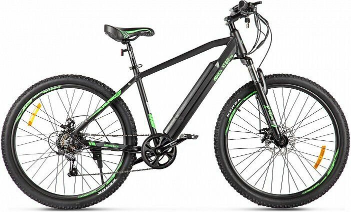Электровелосипед Eltreco XT 600 Pro (2024) (Велогибрид Eltreco XT 600 Pro Черно-зеленый-2663, 024312-2663)