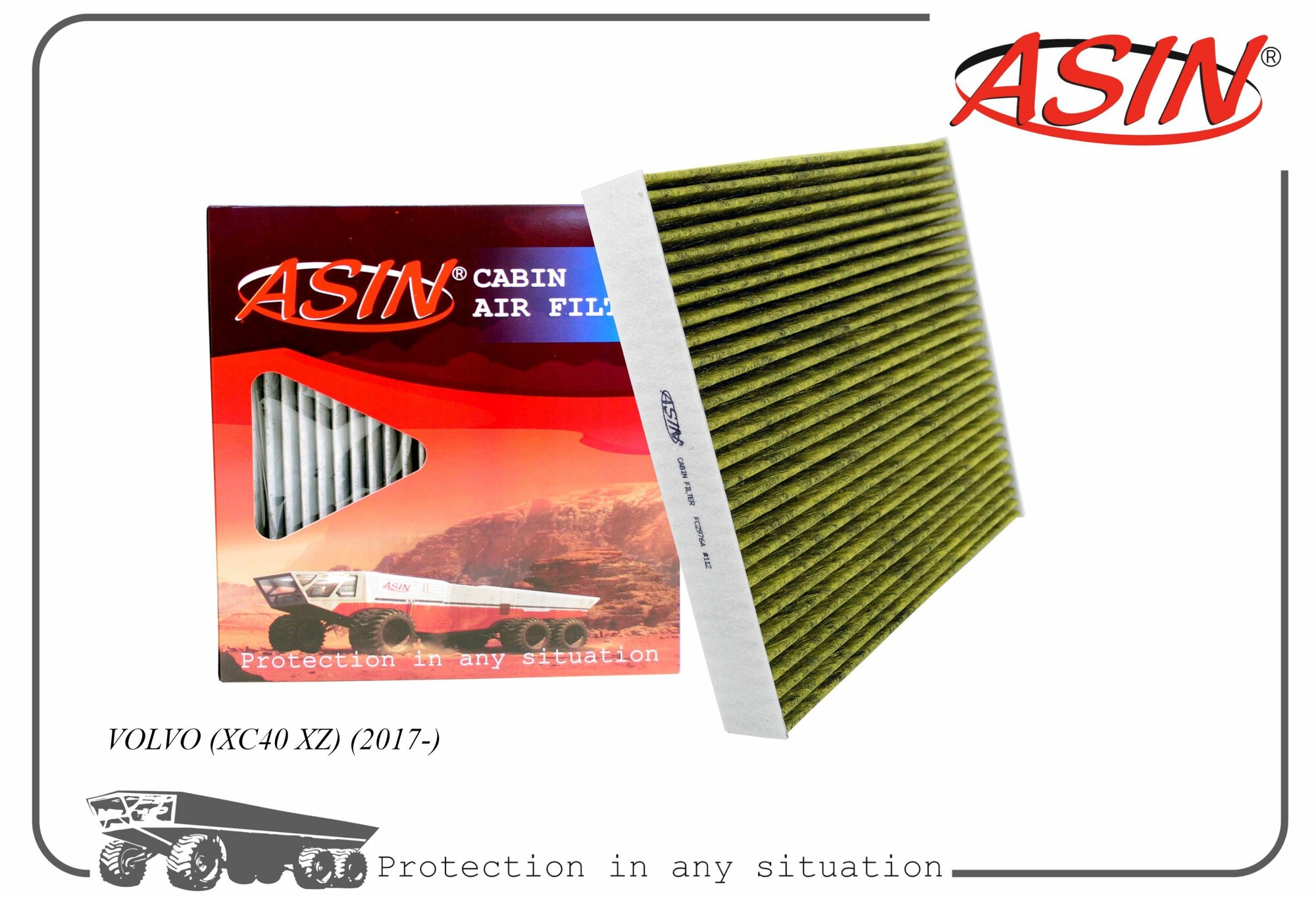 фото Фильтр салонный 31497285/ASIN. FC2976A антибактериальный, угольный для VOLVO XC40 XZ 2017-