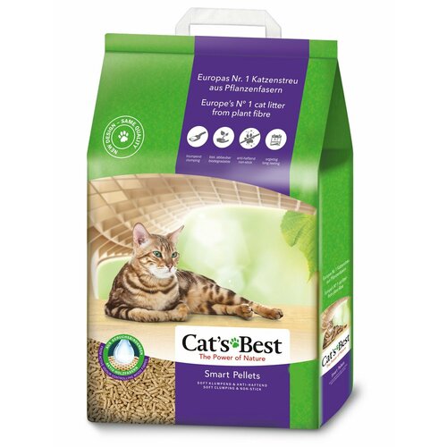 Cat's Best Smart Pellets комкующийся древесный наполнитель для длинношерстных кошек