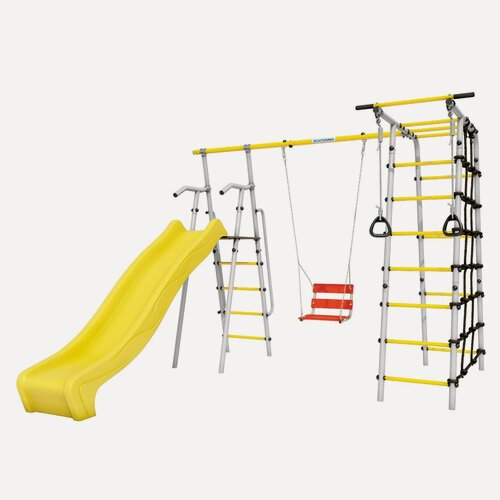 Изображение товара Спортивно-игровой комплекс Romana "Богатырь MAX" качели цепные, металл 103.07.07, серый/желтый