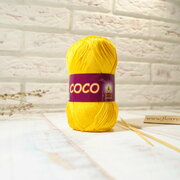 Пряжа Vita Cotton Coco, 3863 желтый, 50 г, 240 м, 100% хлопок, 1 шт
