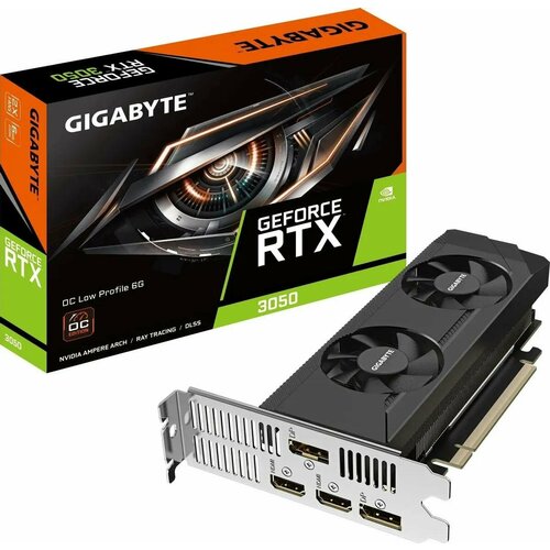 Видеокарта GIGABYTE NVIDIA GeForce RTX 3050 GV-N3050OC-6GL 6ГБ GDDR6 Ret 2618000₽