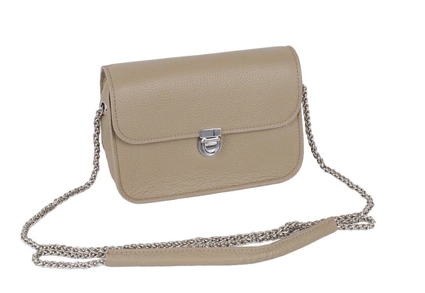 фото Сумка женская кросс-боди, бежевая