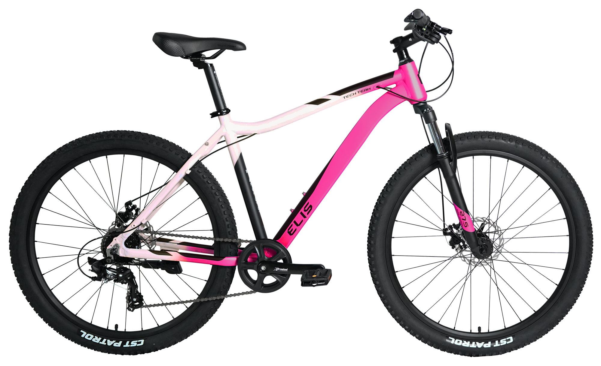 Велосипед TechTeam Elis 27.5"х17" розовый 2024