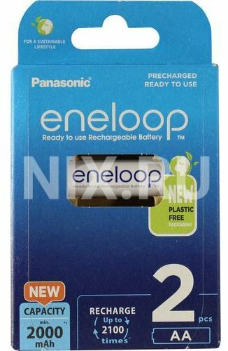 Аккумулятор Panasonic Eneloop AA 2000 mAh (2шт) BK-3MCDE/2BE