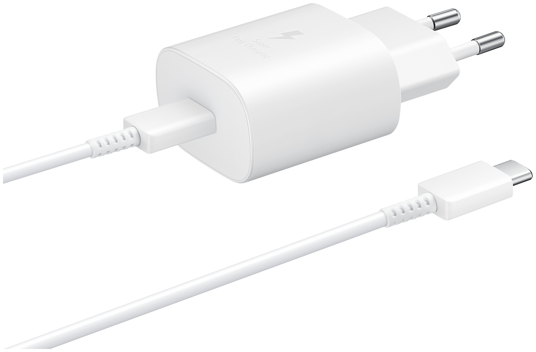 Сетевое зарядное устройство Samsung EP-TA800 + кабель USB Type-C 25 Вт RU белый