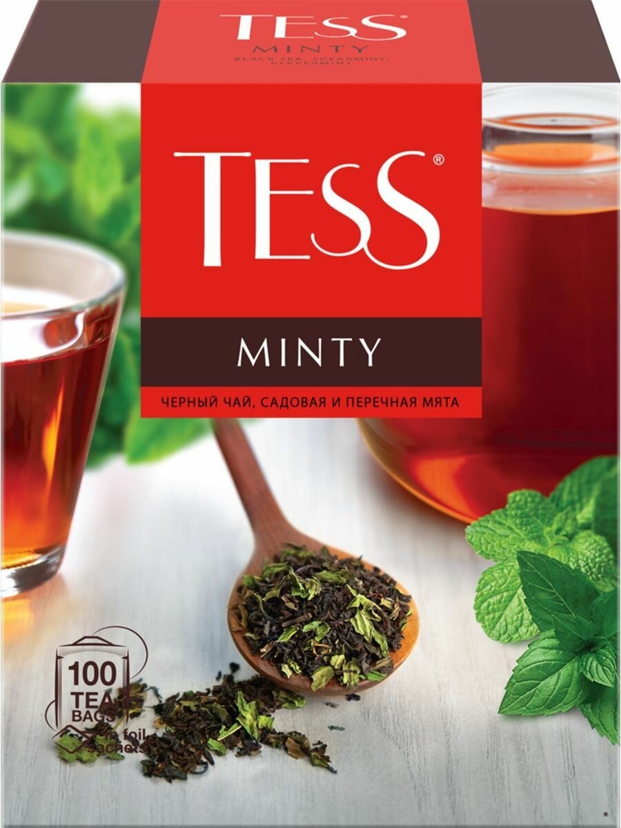 Чай черный Tess Minty с мятой 100*1.5г ОРИМИ - фото №3