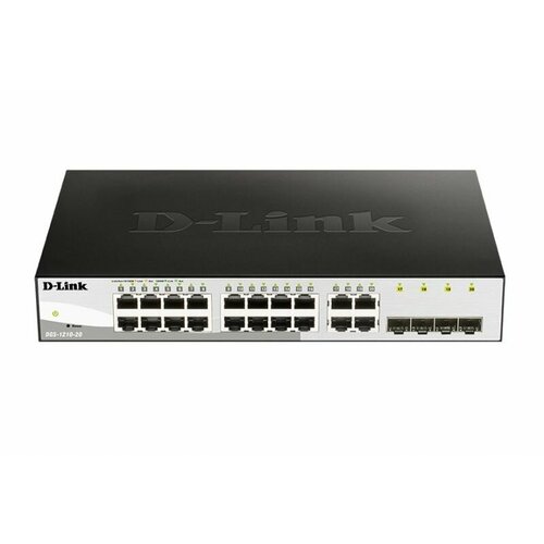 Коммутатор D-Link DGS-1210-20FL2A Управляемый L2 с 16 портами 101001000Base-T и 4 комбо-портами 1001000Base-TSFP 15281₽