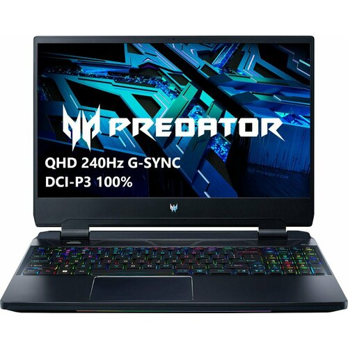 Ноутбук Acer Predator Helios 300: 15.6 QHD 240Hz, i7-12700H, RTX 3070 Ti (150W), 16GB DDR5, 1TB SSD (PH315-55-795C) ноутбук msi creatorpro z17 a12ukst 259ru 17 qhd touch intel i7 12700h ddr5 32gb 1tb ssd rtx a3000 12gb win11pro серый p n 9s7 17n112 259