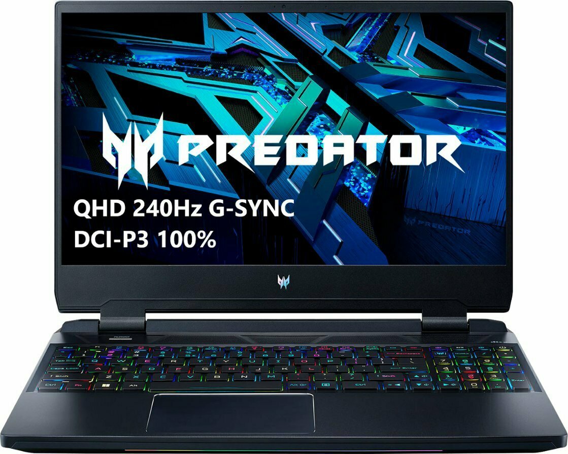 Ноутбук Acer Predator Helios 300: 15.6" QHD 240Hz, i7-12700H, RTX 3070 Ti (150W), 16GB DDR5, 1TB SSD (PH315-55-795C)