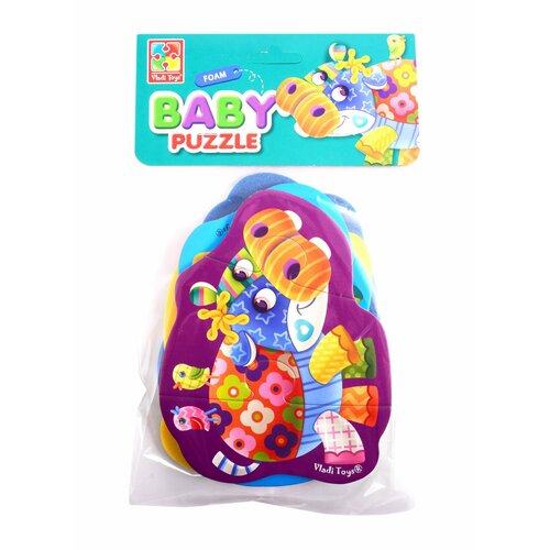 Мягкие пазлы Baby Puzzle Чудо зоопарк 4 картинки, 12 элементов Vladi Toys пазлы мягкие магнитные для малышей монстрики 2 картинки 7 элементов vladi toys vt3208 22