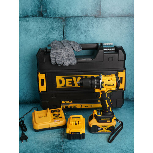 Аккумуляторный бесщеточный шуроповерт 18В 2 батареи 2Ач кейс 8900₽