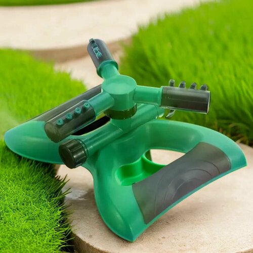 Рандомный Дождеватель садовый разбрызгиватель для полива огорода кустов цветов 12 форсунок поворотный Поливалка для газона в деревню 758₽