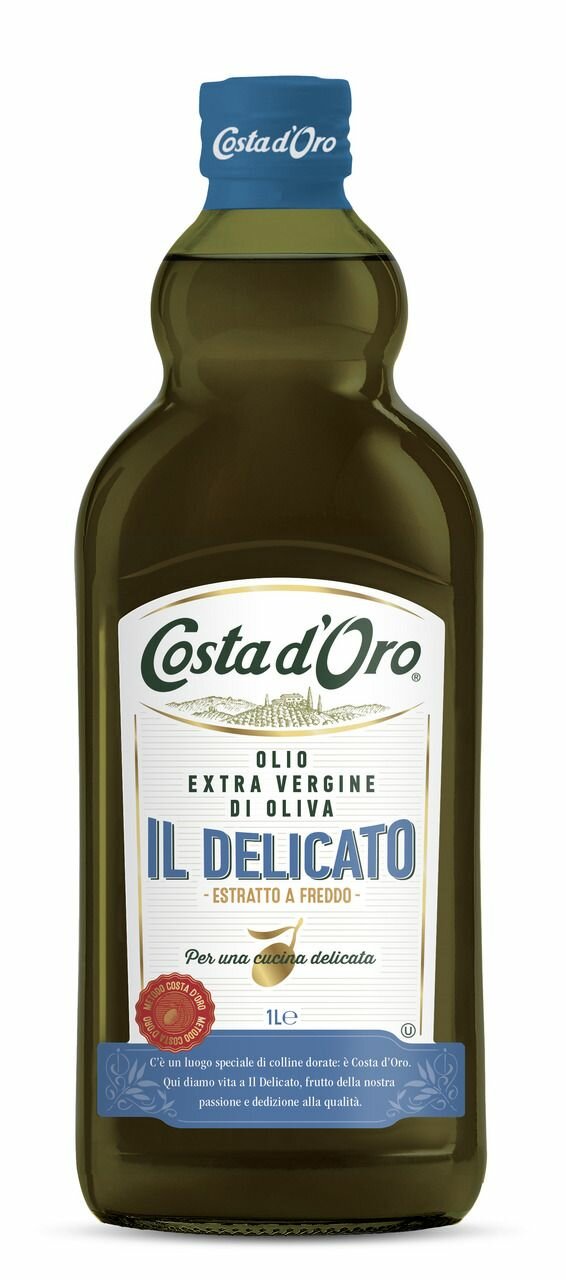 Оливковое масло COSTA D'ORO Extra Virgin IL DELICATO нерафинированное высшего качества 1 л ст/бут