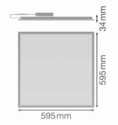 Светильник светодиодный LEDVANCE ДВО 36Вт ECO CLASS PANEL 600 4000К 3240лм IP40 панель универс. монтаж (без скоб) белый Ledvance osram - фото №15