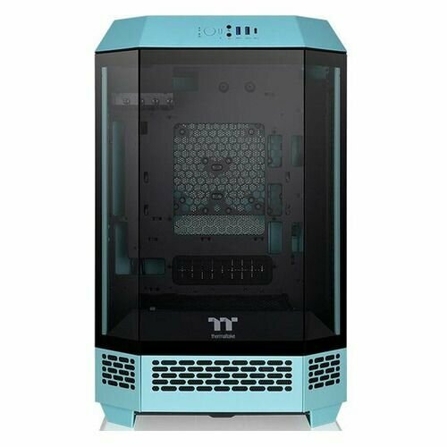 Корпус miniITX Thermaltake The Tower 300 Turquoise, Micro-Tower, без БП, голубой [ca-1y4-00sbwn-00] бирюзовый