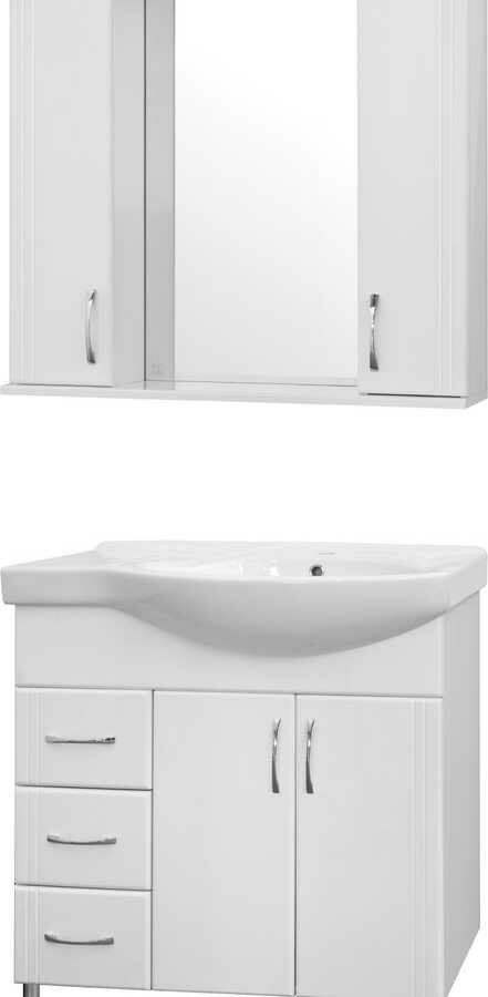 Мебель для ванной Style Line Эко Стандарт №25 82 белая, левая