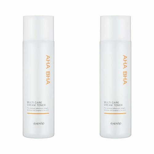 тонер с aha кислотами с лифтинг эффектом more spa aha bha face toner 200 мл EYENLIP Тонер-крем Aha & Bha Multi Care Cream & Toner, с кислотами, 200 мл, 2 шт