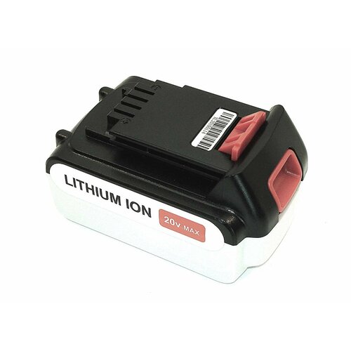 Аккумулятор для BLACK&DECKER (p/n: LB20, LBX20, LBXR20 SL186K, ASL188K, BDCDMT12) 20V 4Ah Li-ion